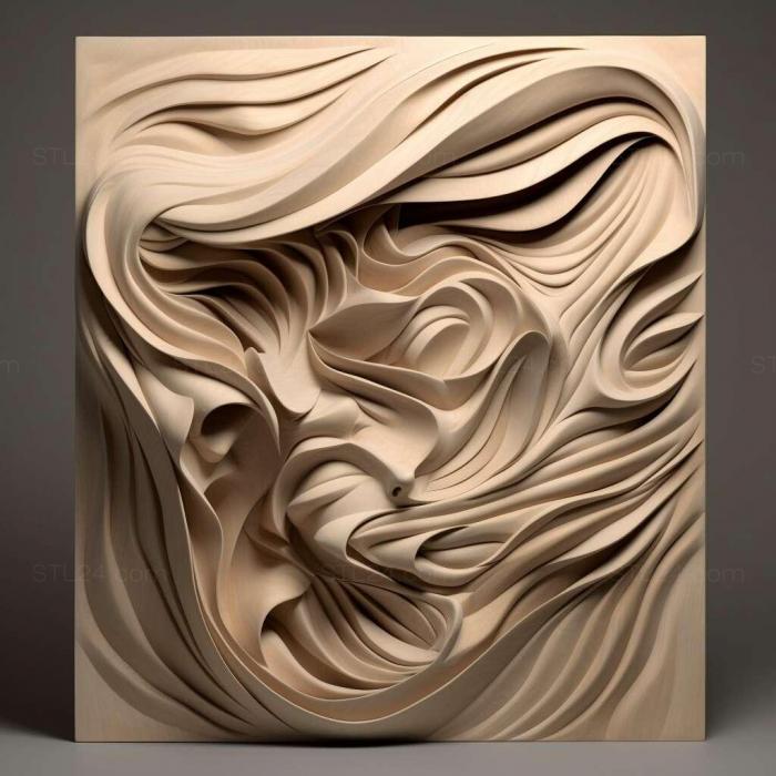 Patterns and decorations (st Zaha Hadid 3, PATTERN_1459) 3D models for cnc